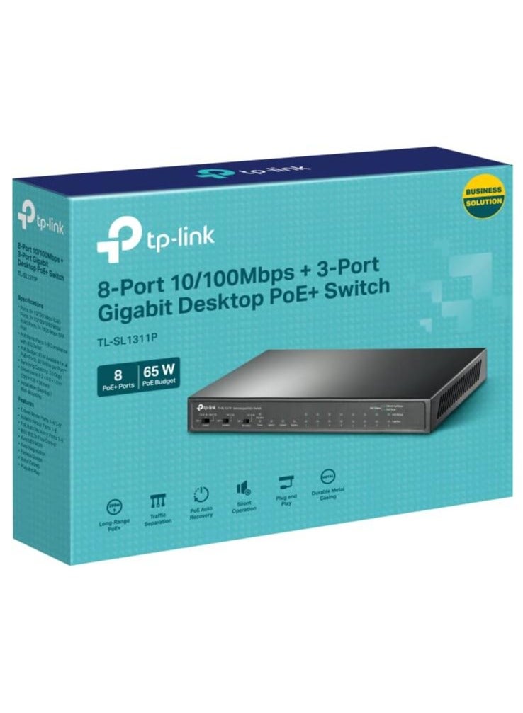 Tp-link Tl TP-Link Link UNMANAGEABLE 8 Port 10/100 2 Port GIGABIT 1 Port SFP SL1311P  - Image 3