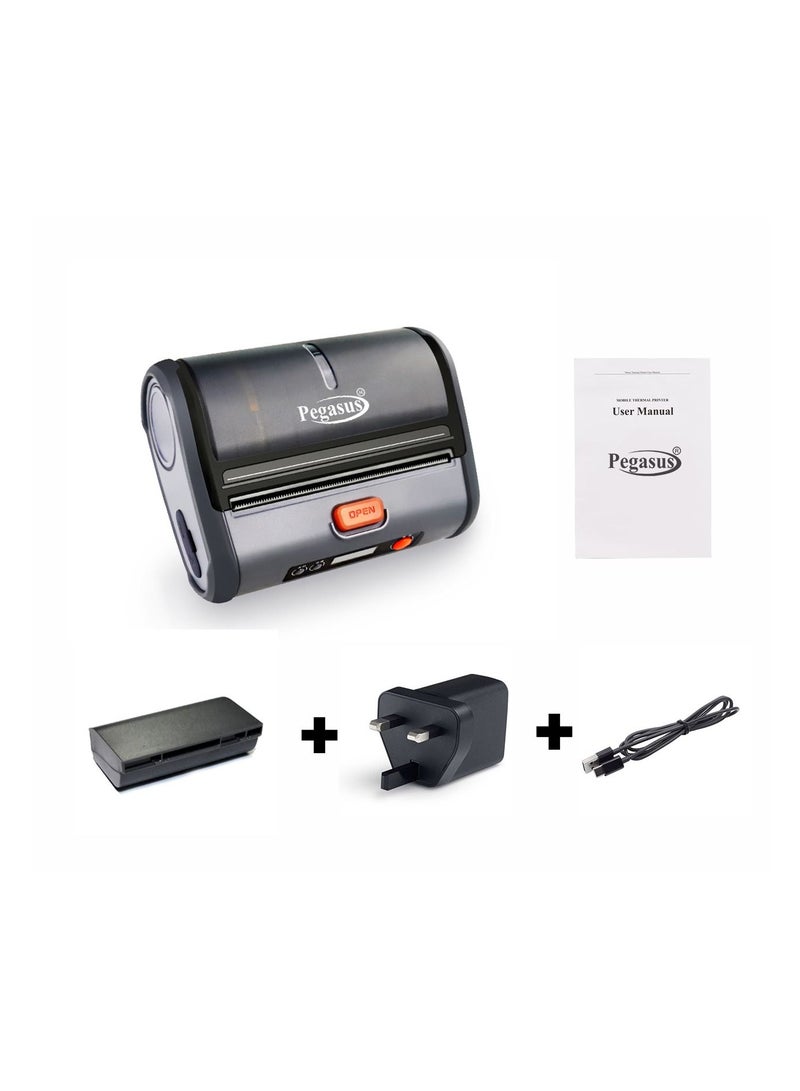Pegasus PM400 4-inch Rugged Mobile Printer, BT, with USB cable type C, power Supply Compatible with Windows iOS Android, for Work Listing, Shipping Labels - Image 3