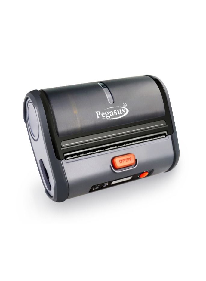 Pegasus PM400 4-inch Rugged Mobile Printer, BT, with USB cable type C, power Supply Compatible with Windows iOS Android, for Work Listing, Shipping Labels - Image 1