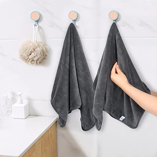 KinHwa Microfiber Bathroom Hand Towel Gym Towels Ultra Soft Super Absorbent for SPA Face Shower and Sports 4 Pack Dark-Gray - Image 5