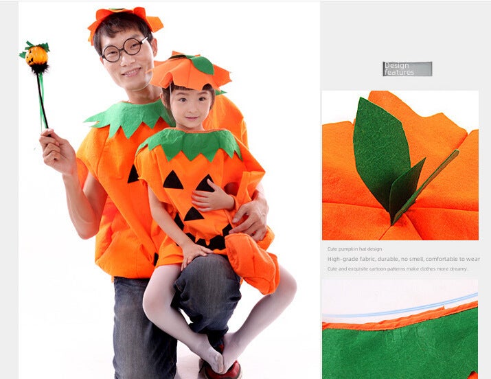 Halloween Children'S Costume Cosplay Pumpkin Clothes Pumpkin Golden Velvet Suit Performance Clothing Manufacturers - Image 4
