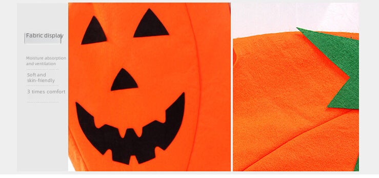 Halloween Children'S Costume Cosplay Pumpkin Clothes Pumpkin Golden Velvet Suit Performance Clothing Manufacturers - Image 5