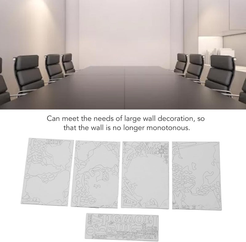 Pwshymi 3D World Map Wall Decal, 3D Wall Stickers DIY World Map Murals with Adhesive Backing for Bedroom Office Decor - Image 5