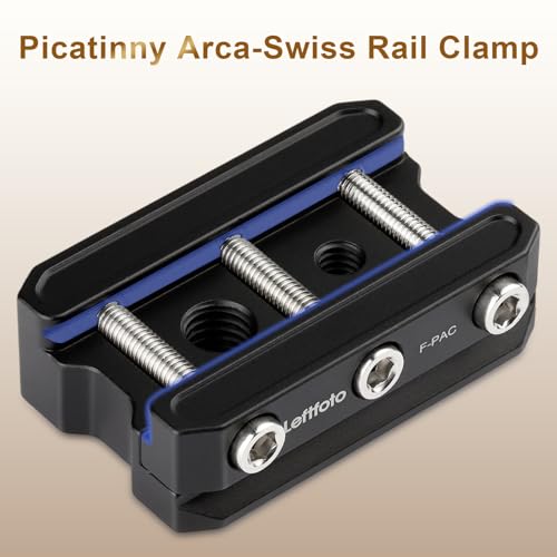 Leftfoto Picatinny ArcaSwiss Rail Clamp Dual System Quick InstallSafety Stopsfor PhotoHunting - Image 3