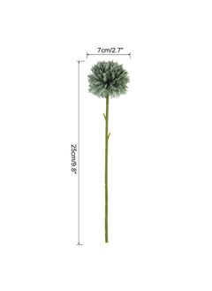 MECCANIXITY MECCANIXITY Artificial Flower Heads, Silk Chrysanthemum Ball Hydrangea Green Faux Flowers for DIY Craft Wedding and Party Decoration Pack of 24  - Image 2