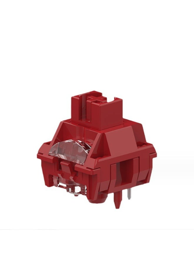 Ttc Keyboard Axis Powder Axis Red Eye Ace Quick Moon White Tea Red Clear Sky Silent Mechanical-Color:ttc Flame Red V2  - Image 1