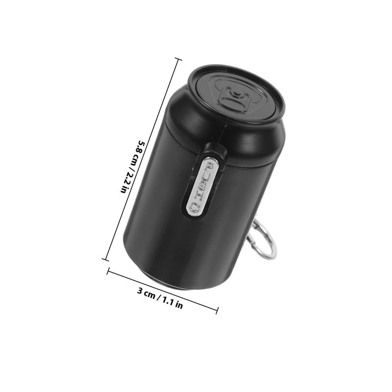 منفضة سجائر محمولة مع غطاء، وعاء بلاستيكي كبير مقاوم للتسرب، للسفر في الهواء الطلق والاستخدام المنزلي، أسود. - Image 3