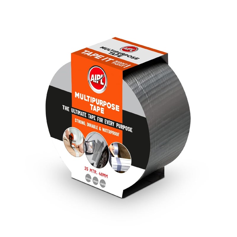 AIPL شريط لاصق متعدد الاستخدامات عالي التحمل، قوي جداً ومقاوم للماء، سهل التمزيق للاستخدام المنزلي، الأعمال اليدوية، المشاريع والإصلاحات - 48 مم × 25 متر - Image 1