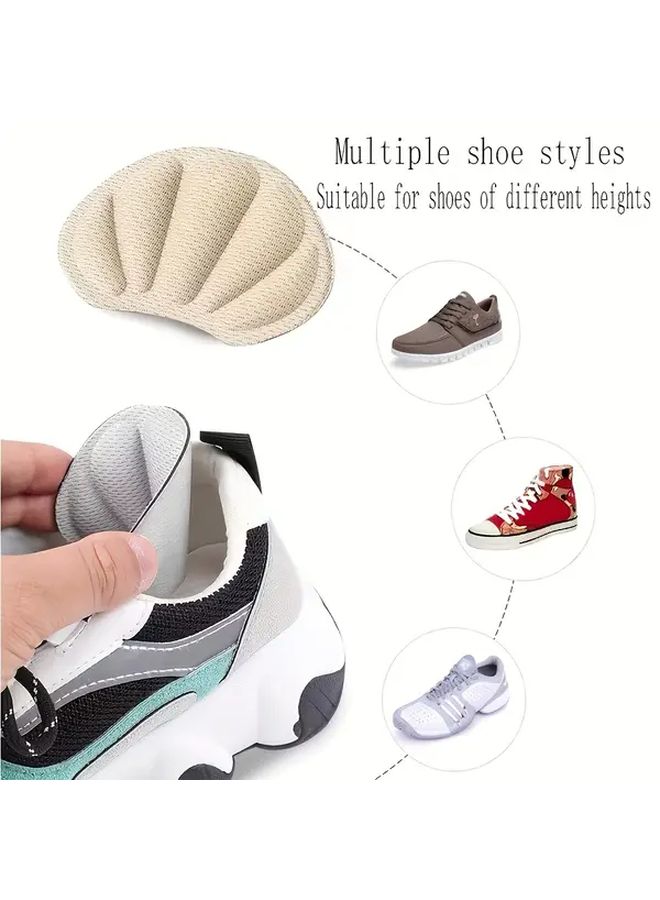 Grey Heel Pads 2pcs Anti Slip Adhesive Protection Patches For Casual Sports Shoes - Image 1