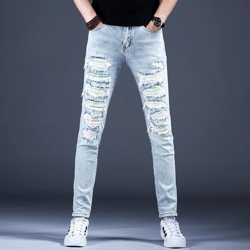 Unisex Classic Denim Jeans Loose Fit Daily Outdoor Wear - Image 1