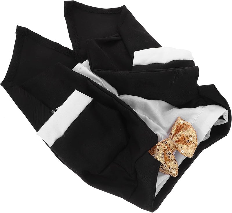 Dog Tuxedo Suit for Small Dogs Puppy Formal Clothes Wedding Party Pet Suit Decor M Size Comfortable Pet Shirt - Image 1