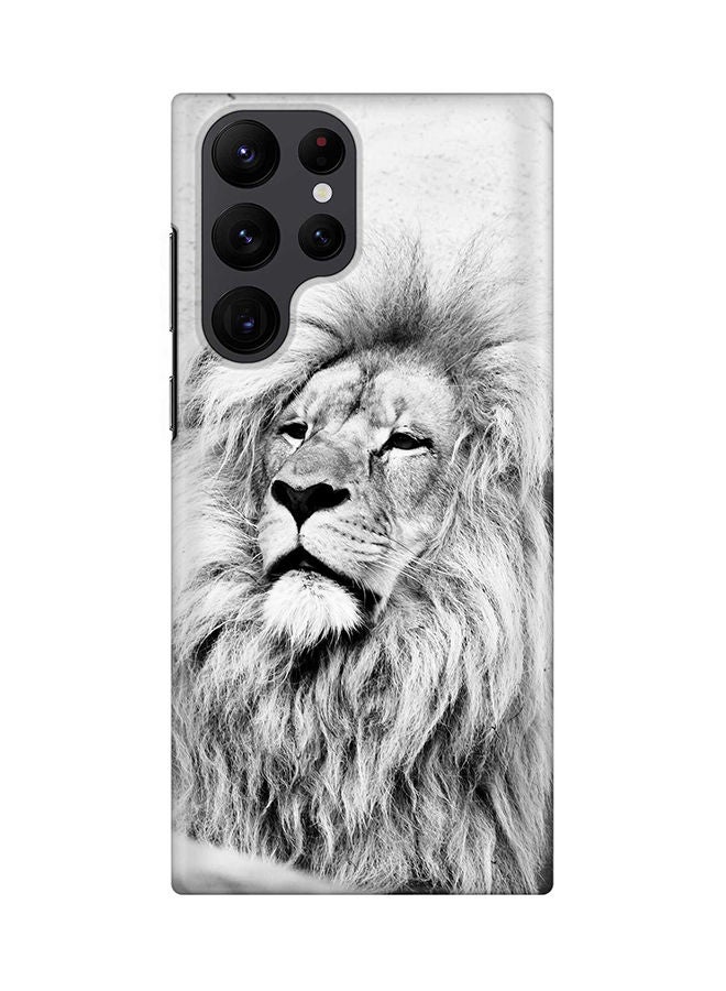 Stylizedd Case for Samsung Galaxy S22 Ultra 5G Snap Case Slim Snap Classic Series Shield Matte Finish Print - Wise Lion - Image 1