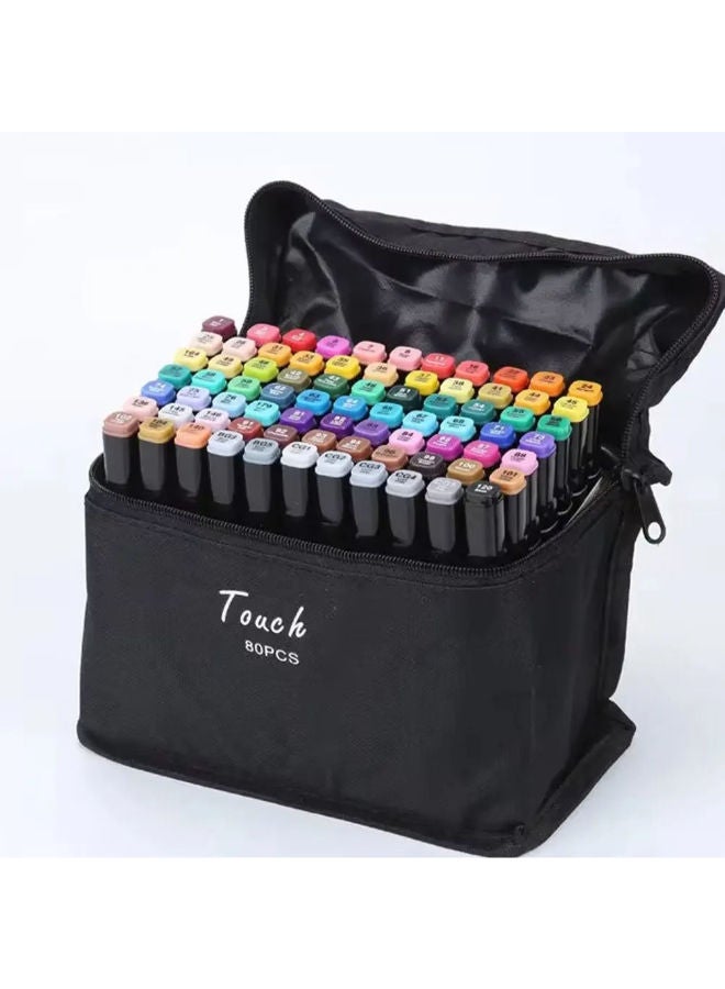 Touch Permanent Art Markers Set 80 Colors - Image 3