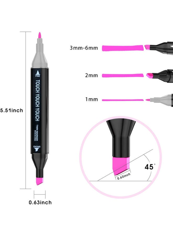 Touch Permanent Art Markers Set 80 Colors - Image 2