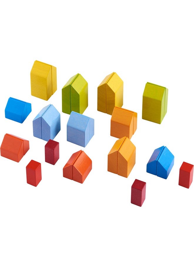 HABA 3D Arranging Game Creative Stones With 28 Wooden Blocks And 15 Double Sided Template Cards (Made In Germany)  - Image 2