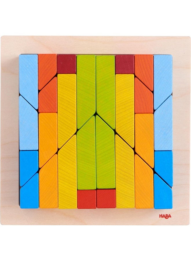 HABA 3D Arranging Game Creative Stones With 28 Wooden Blocks And 15 Double Sided Template Cards (Made In Germany)  - Image 4