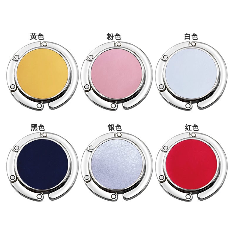 Round Gel Dropping Marble Women'S Wallet Hook Foldable Movable Carry-On Bag Hanger Bag Hook - Image 4