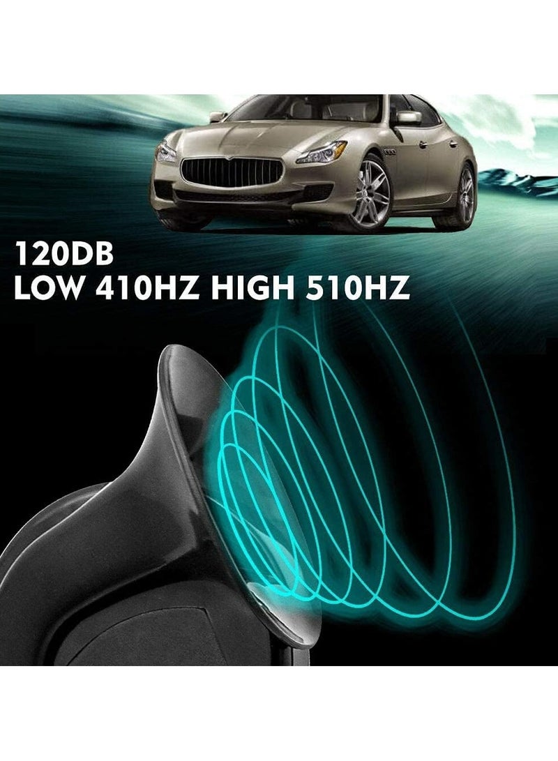 Dual Tone Car Horn,2Pcs 300DB Super Loud Train Horn Air Horns 12V Waterproof Double Horn Raging Sound Electric Snail Horn For Car Motorcycle Bikes Truck And Boats - Image 3