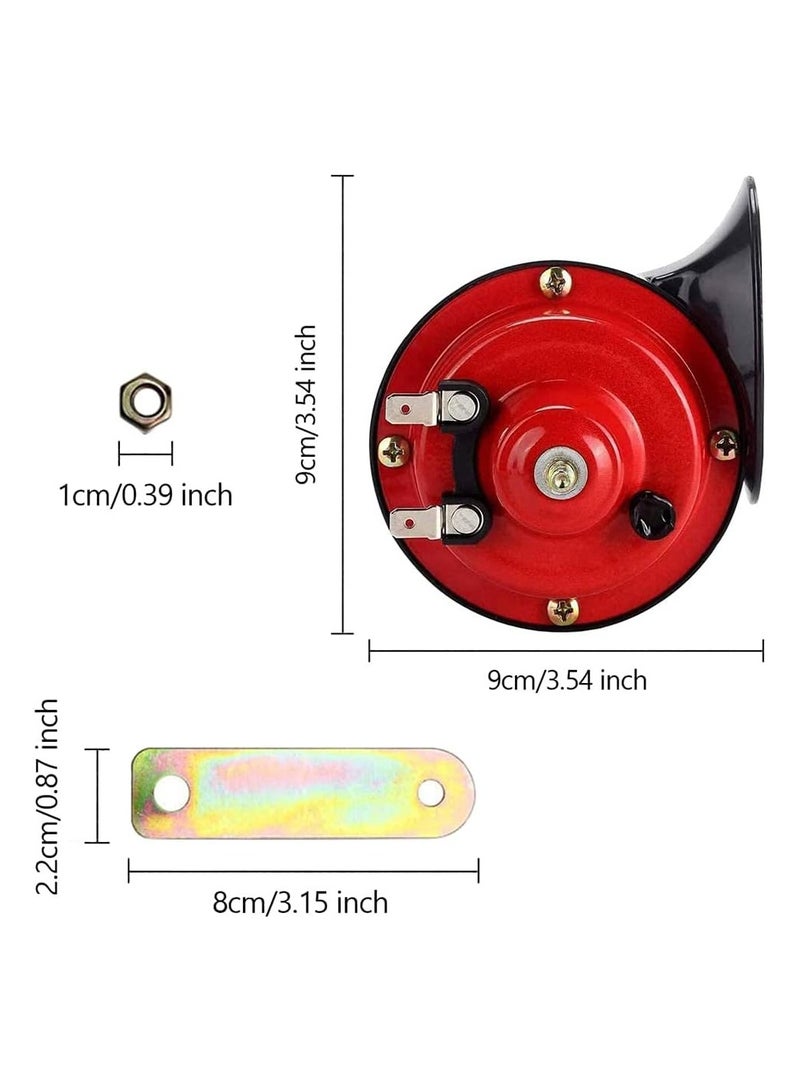 Dual Tone Car Horn,2Pcs 300DB Super Loud Train Horn Air Horns 12V Waterproof Double Horn Raging Sound Electric Snail Horn For Car Motorcycle Bikes Truck And Boats - Image 2