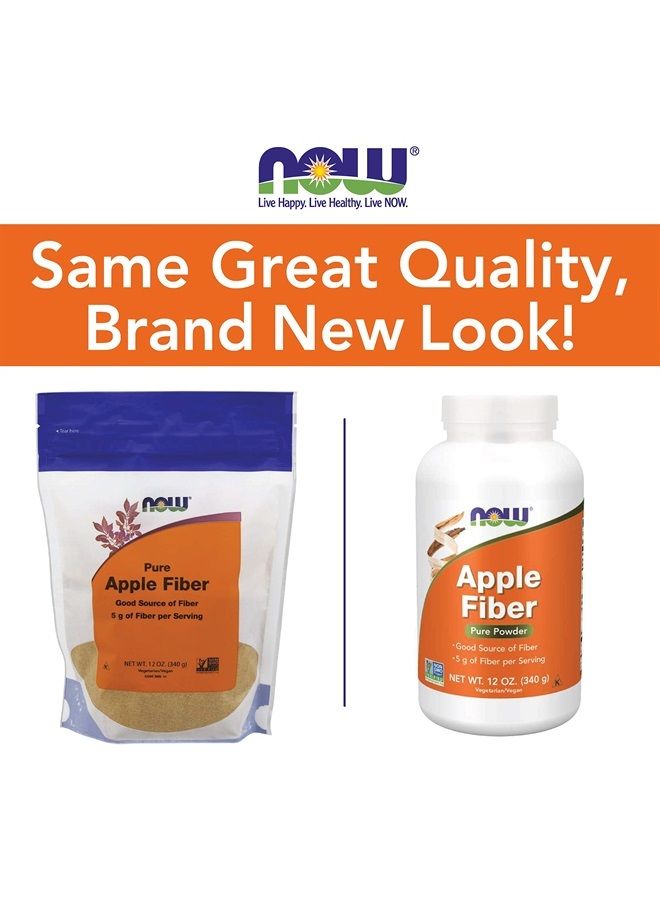 Supplements, Pure Apple Fiber Powder with Apple Pectin, Non-GMO Project Verified, 12-Ounce