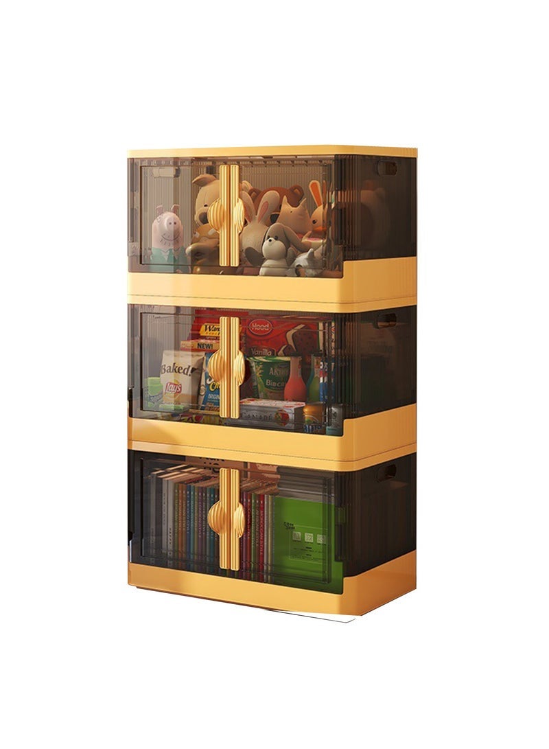 Captaintech Easy To Install Wardrobe Storage Wardrobe (Yellow, 3 Floors) Sale Price One Shelf ) Sale Price One Shelf - Image 2