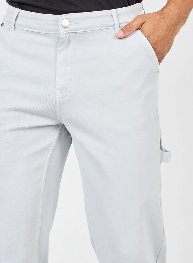 Styli Light Wash Carpenter Fit Jeans