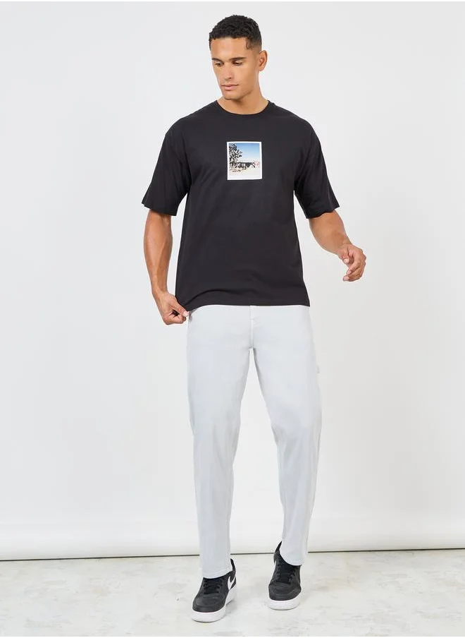 Styli Light Wash Carpenter Fit Jeans