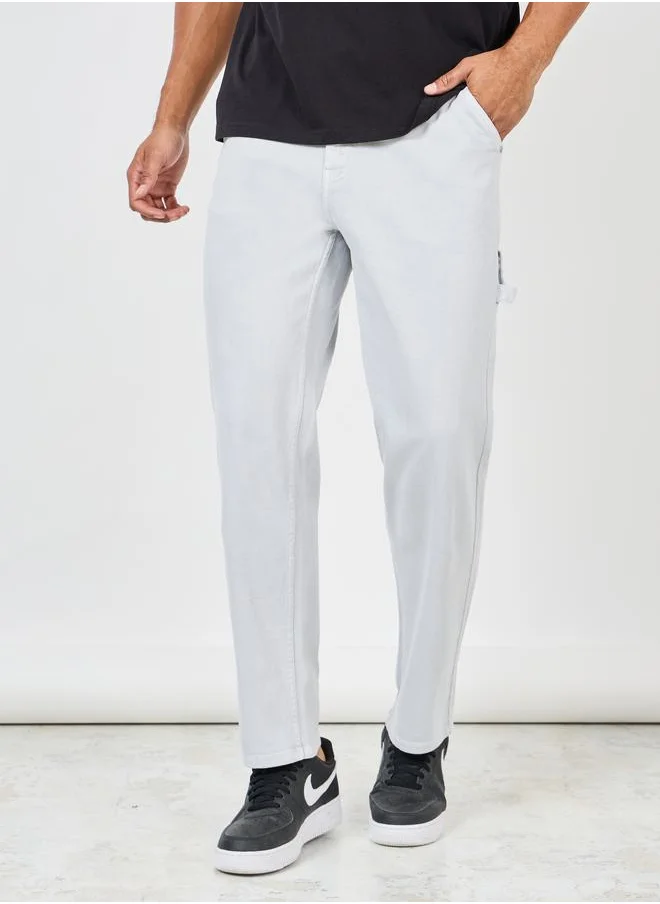 Styli Light Wash Carpenter Fit Jeans