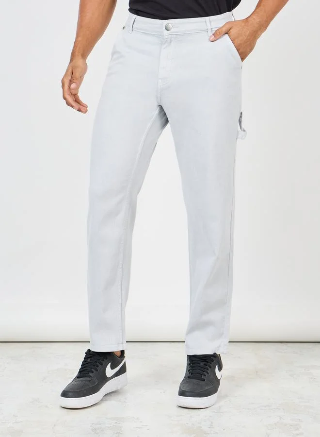 Styli Light Wash Carpenter Fit Jeans