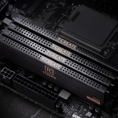 TEAMGROUP T-Create Expert Overclocking 10L CL32 DDR5 96GB مجموعة (2 x 48GB) 6400MHz (PC5-51200) M-DIE متوافقة مع Intel XMP 3.0 و AMD Expo وحدة ذاكرة سطح المكتب رام بيضاء - CTCWD596G6400HC32ADC01 - Image 5