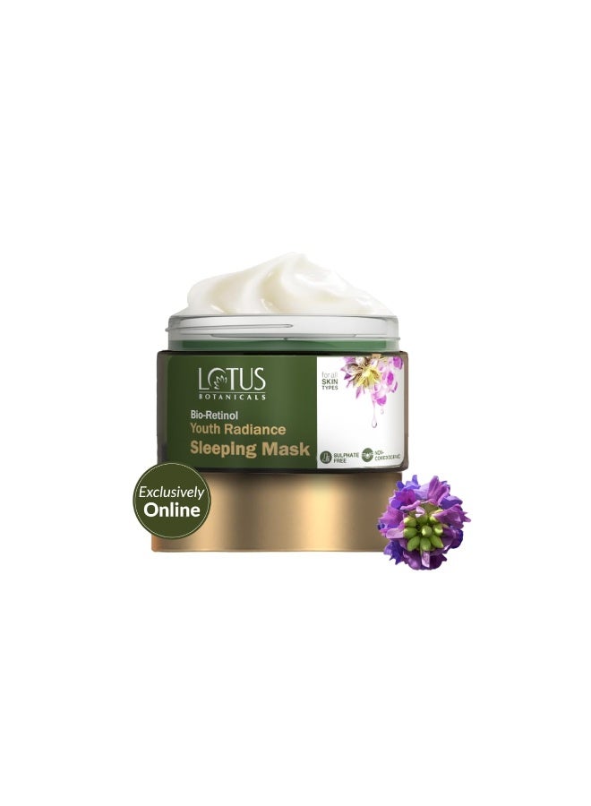 لوتس بوتنيكال قناع "لوتس بوتانيكالز" (Lotus Botanicals) الليلي "بيو ريتينول" لنضارة وشباب البشرة | يقلل الخطوط الدقيقة ويقاومها ويغذي البشرة | خالٍ من المواد الحافظة | مناسب لجميع أنواع البشرة | 50 جم - Image 1