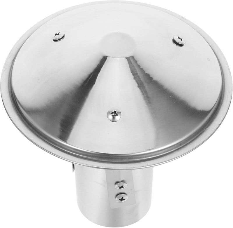 Stainless Steel Chimney Flue Cap Cover, Large Cone Top Chimney Hat with Windproof and Rainproof Design, Outdoor Stove Pipe Vent Cover for Fireplace and Furnace Flue - Image 1