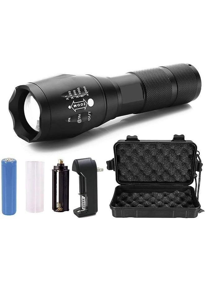 Cree - Bright Cree XM-L T6 high lumens Zoomable LED Flashlight with charger and battery - Image 1