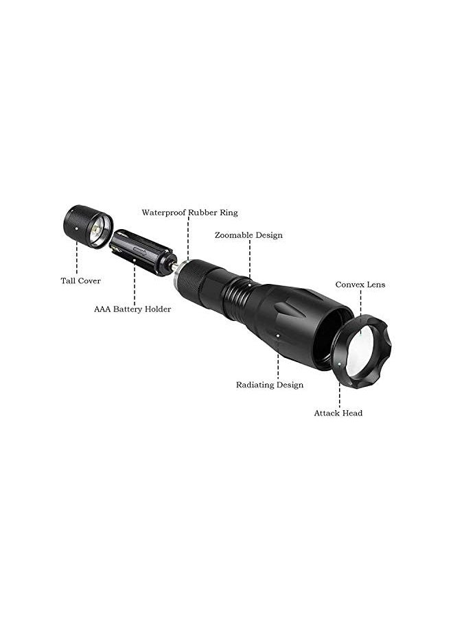 Cree - Bright Cree XM-L T6 high lumens Zoomable LED Flashlight with charger and battery - Image 1