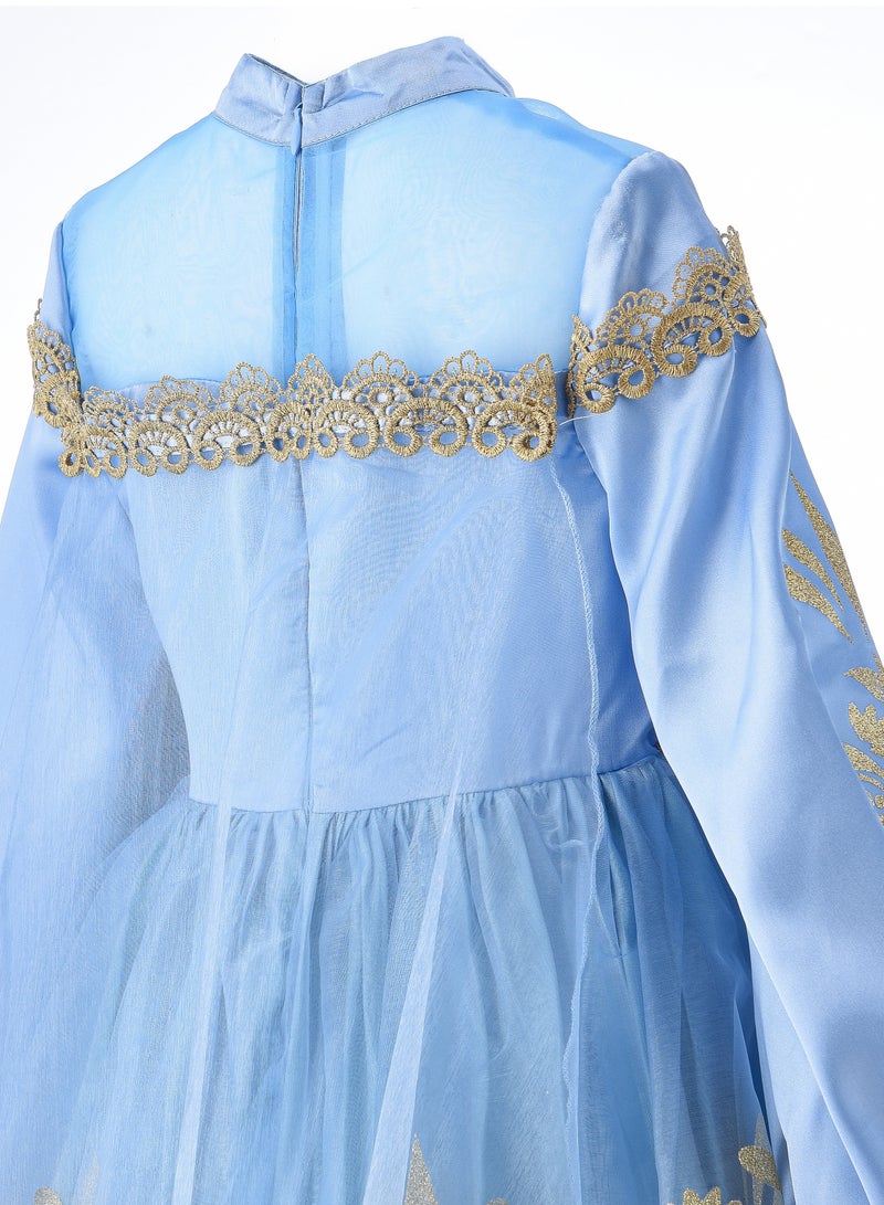 Party Centre Officially Licensed Disney Golden Princess Cinderella Prestige Dress Up Costume with Headpiece - Image 4
