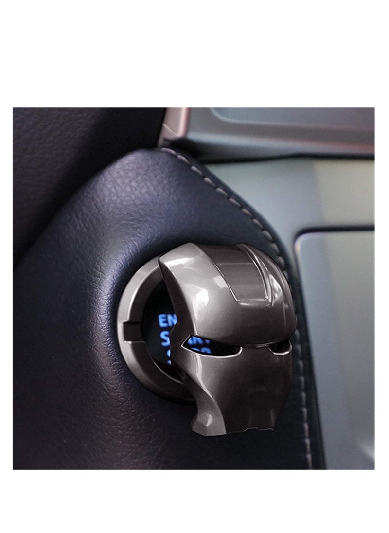 Car Engine Start Stop Button Cover Push Start Button Cover Anti Scratch Car Engine Decoration Cover Black