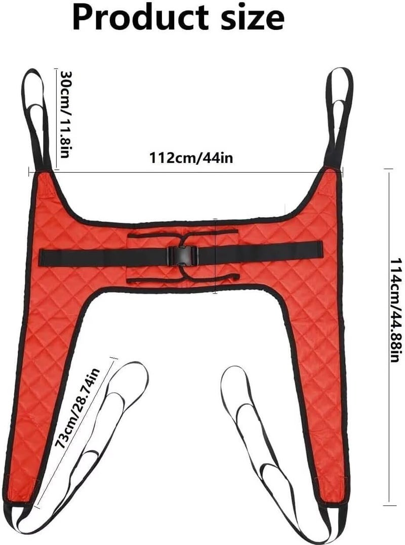 FSUHHIAD Lift Sling Commode Patient Lift Slings Medical Transfer Sling for Patients Shower Bath Large Toileting Sling Lift Sling for Elderly Bariatric Divided U SlingsXL - Image 5