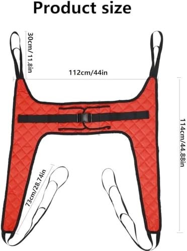 FSUHHIAD Lift Sling Commode Patient Lift Slings Medical Transfer Sling for Patients Shower Bath Large Toileting Sling Lift Sling for Elderly Bariatric Divided U SlingsXL - Image 4
