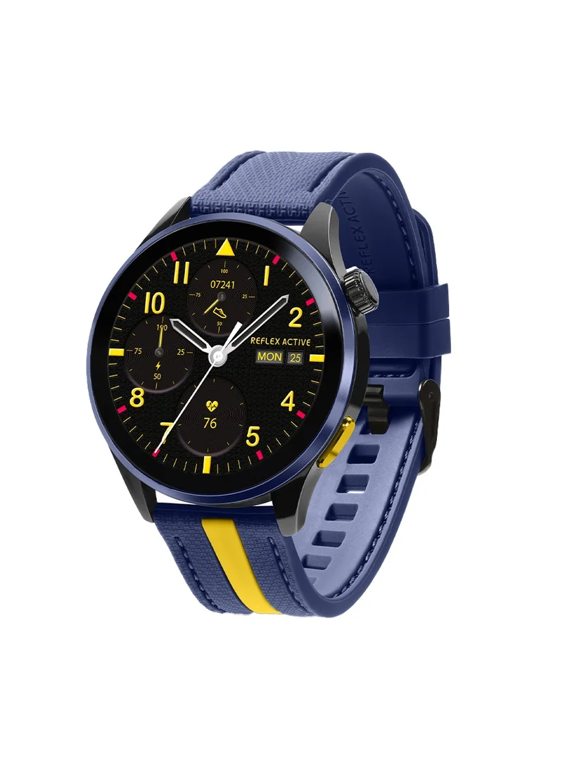 REFLEX ACTIVE Reflex Active Series 54 AMOLED GPS Blue and Yellow Smart Calling Watch