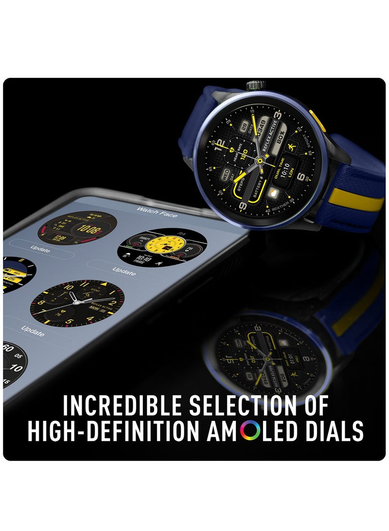 Reflex Active Venture R 400 AMOLED GPS Blue and Yellow Smart Calling Watch - Image 4