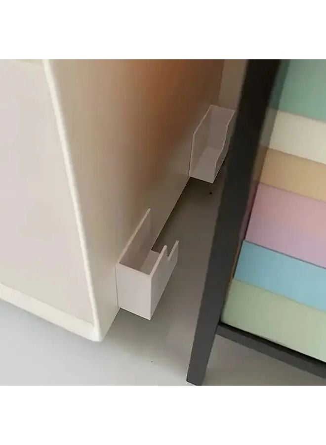 White Heavy Duty Wall Mounted Weight Scale Storage Rack Durable Plastic Space Saving Organizer - Image 2