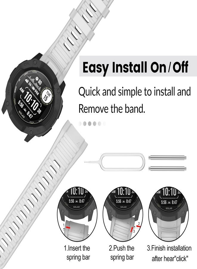 MYSNBKN Compatible with Garmin Instinct 2X Band,Adjustable Soft Silicone Replacement Sport Watch Wristband Strap for Garmin Instinct 2X/Solar/Tactical - Image 2