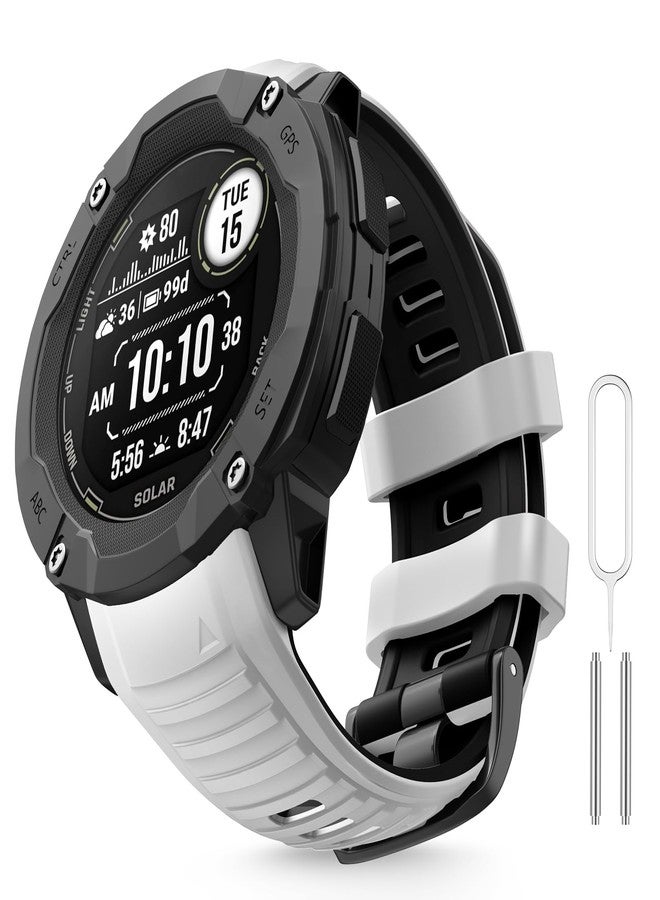 MYSNBKN Compatible with Garmin Instinct 2X Band,Adjustable Soft Silicone Replacement Sport Watch Wristband Strap for Garmin Instinct 2X/Solar/Tactical - Image 1
