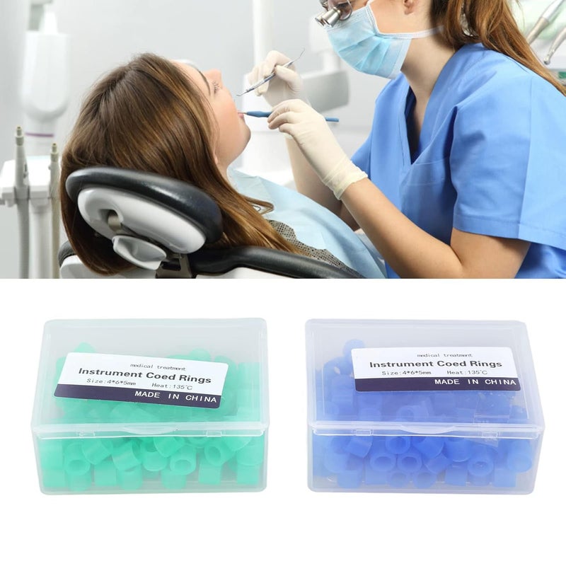 klarako Dental Color Code Ringsb, 200pcs Color Code Rings Silicone Easy Clean Dental Color Code Rings for Distinguish and Dental Instruments - Image 4