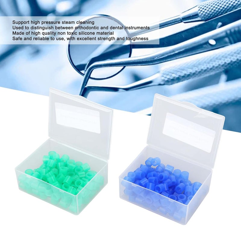 klarako Dental Color Code Ringsb, 200pcs Color Code Rings Silicone Easy Clean Dental Color Code Rings for Distinguish and Dental Instruments - Image 2