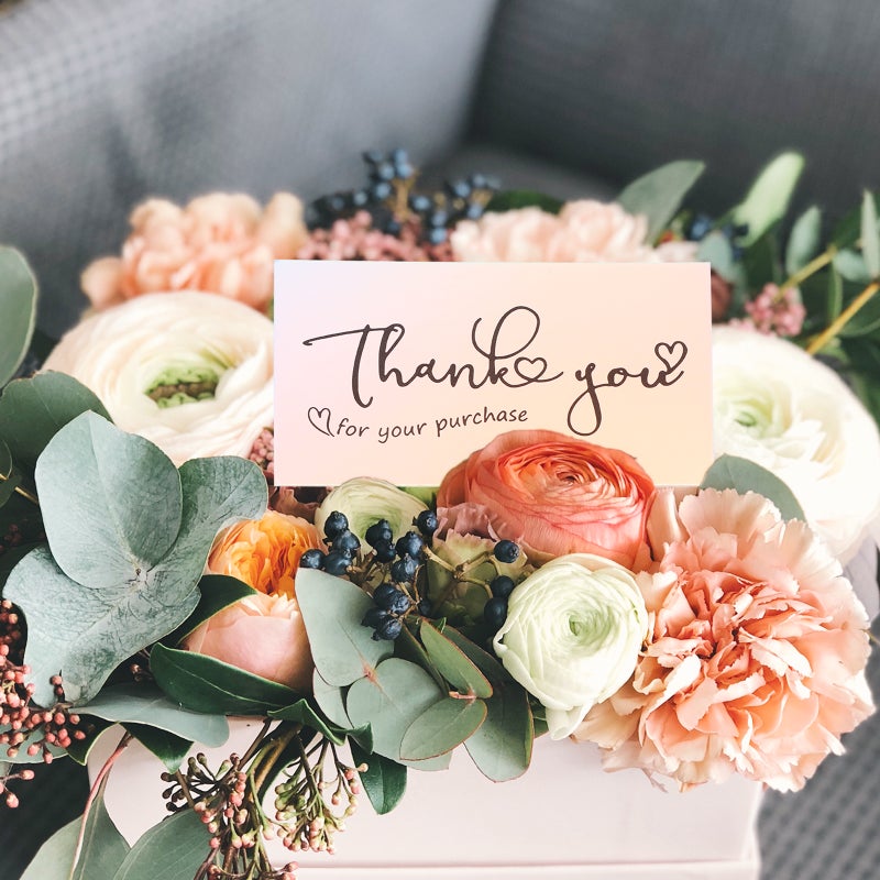 100 pcs Thank You Cards Thank You Postcards Small Business Thanks Themed Postcards - Image 4