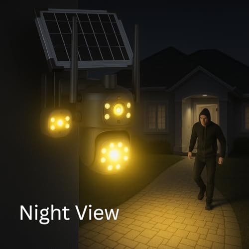 JK Vision Smarthome 4g Solar High Resolution Pan & Tilt Zoom Smart Outdoor Security Camera with Night Vision, Motion Detection, Alarm, IP66 Rating & SD Card Support (batman1) - Image 5
