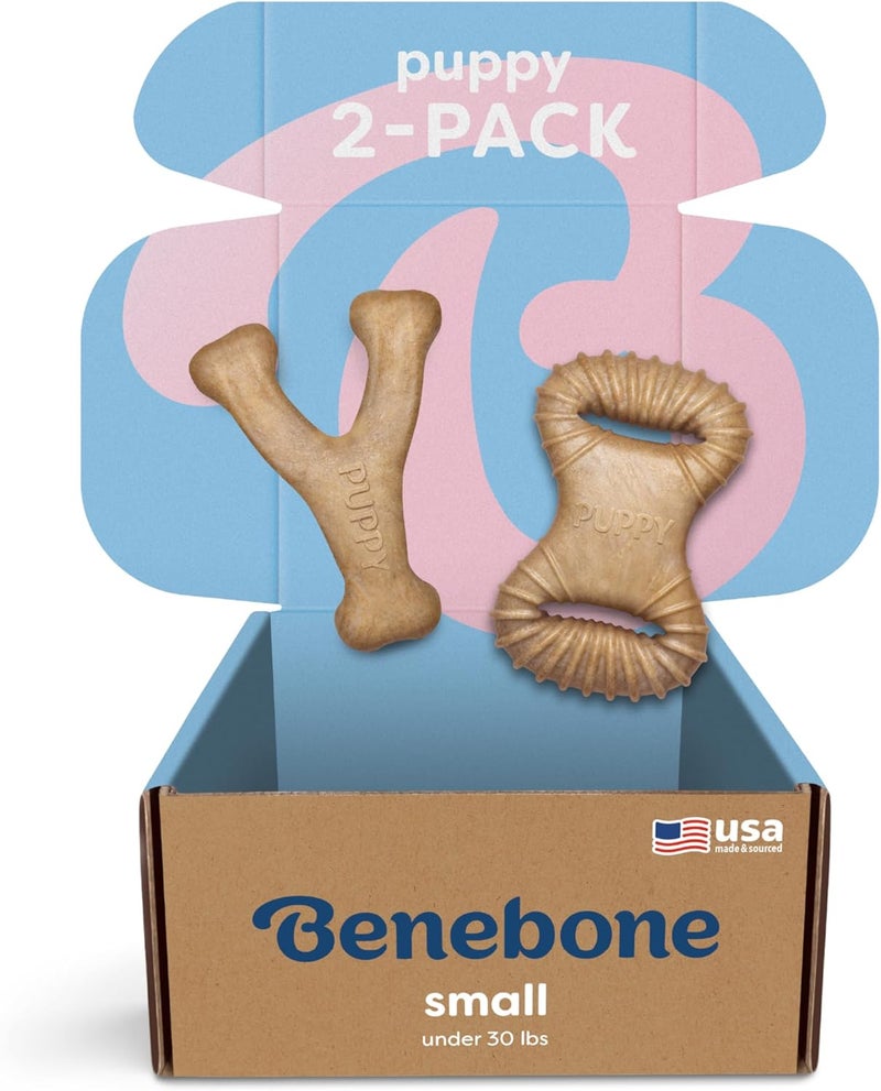 Benebone Puppy 2-Pack Dental Chew/Wishbone Chicken Small - Image 1