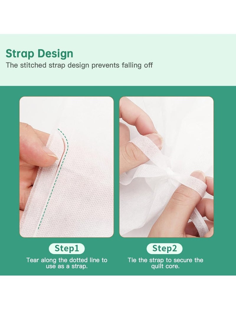KASTWAVE - Disposable Hotel Bedding Set for Travel: Includes 1 Quilt Cover, 1 Sheet, and 2 Pillowcases - Comfortable Hygienic and Easy to Carry (2 Pack) - Image 1