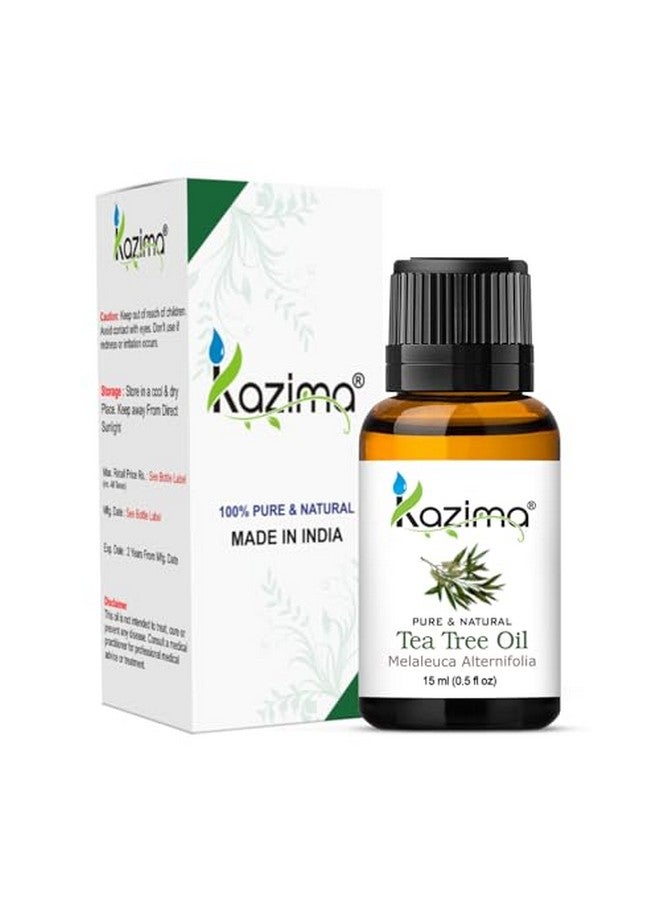 KAZIMA Combo Of Rosemary Oil And Tea Tree Oil - 100% Natural Essential Oil For Hair Growth, Healthy Skin, Face Acne, Hair Fall Control & Nourishment, 15 Ml Each  - Image 3